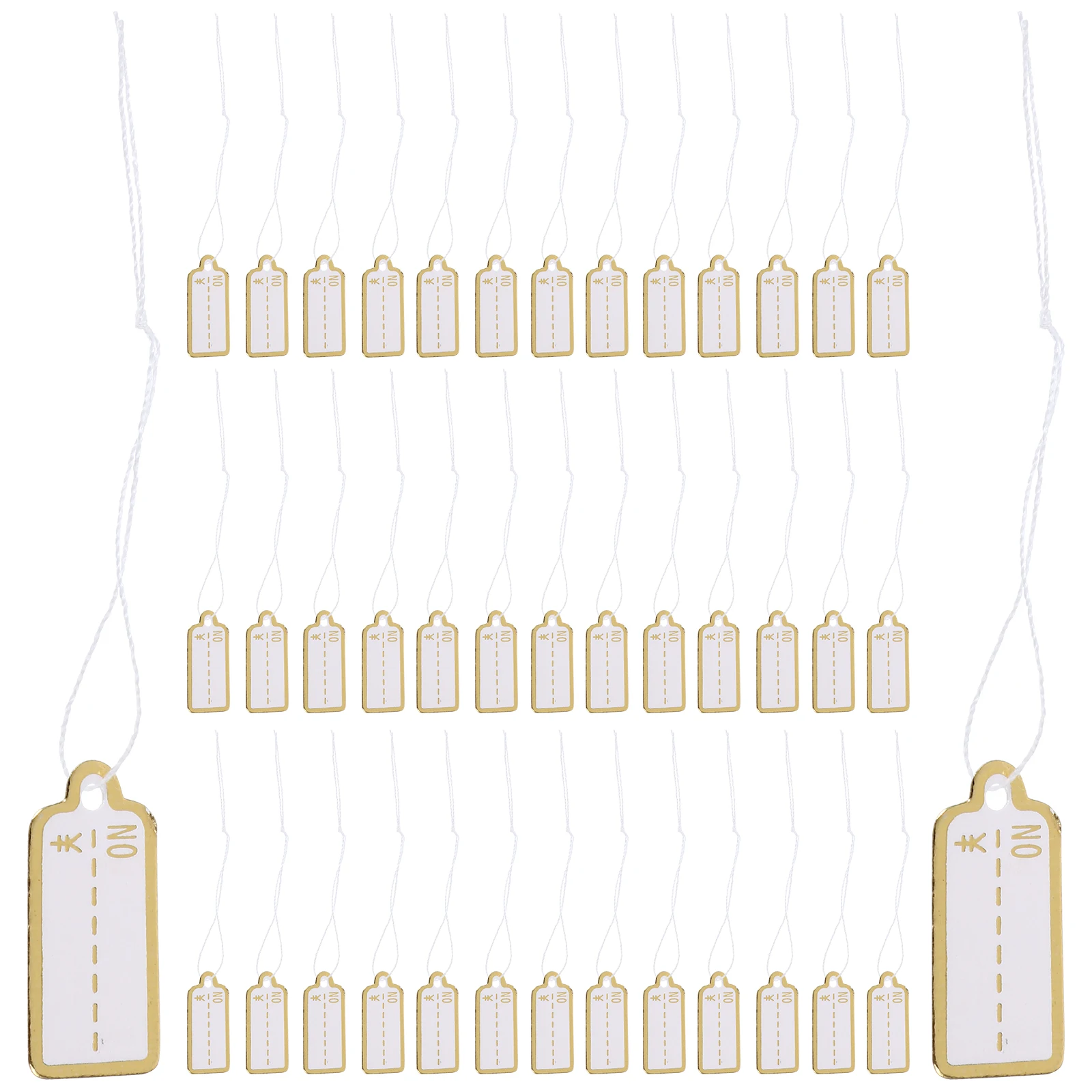 500pcs Price Tags for Jewelry Display Clothing Labels Paper Material Smooth Writing Easy to Use Golden Color String for Clothes
500pcs Price Tags for Jewelry Display Clothing Labels Paper Material Smooth Writing Easy to Use Golden Color String for Clothes