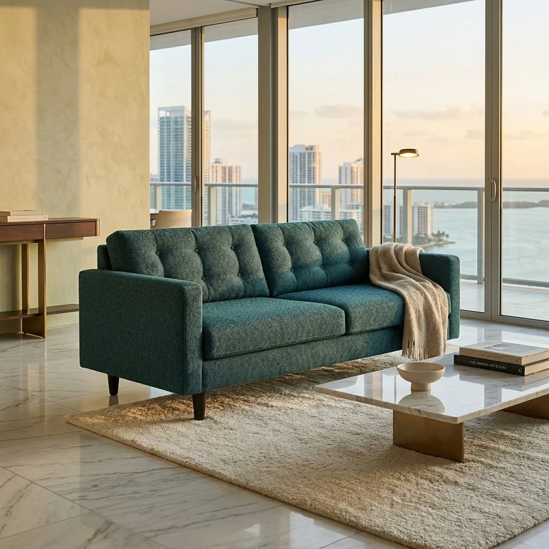 Hepburn Teal Blue Custom Fabric Sofa – Made in USA, 5-Day Shipping, Classic Style Wholesale Furniture
Hepburn Teal Blue Custom Fabric Sofa – Made in USA, 5-Day Shipping, Classic Style Wholesale Furniture