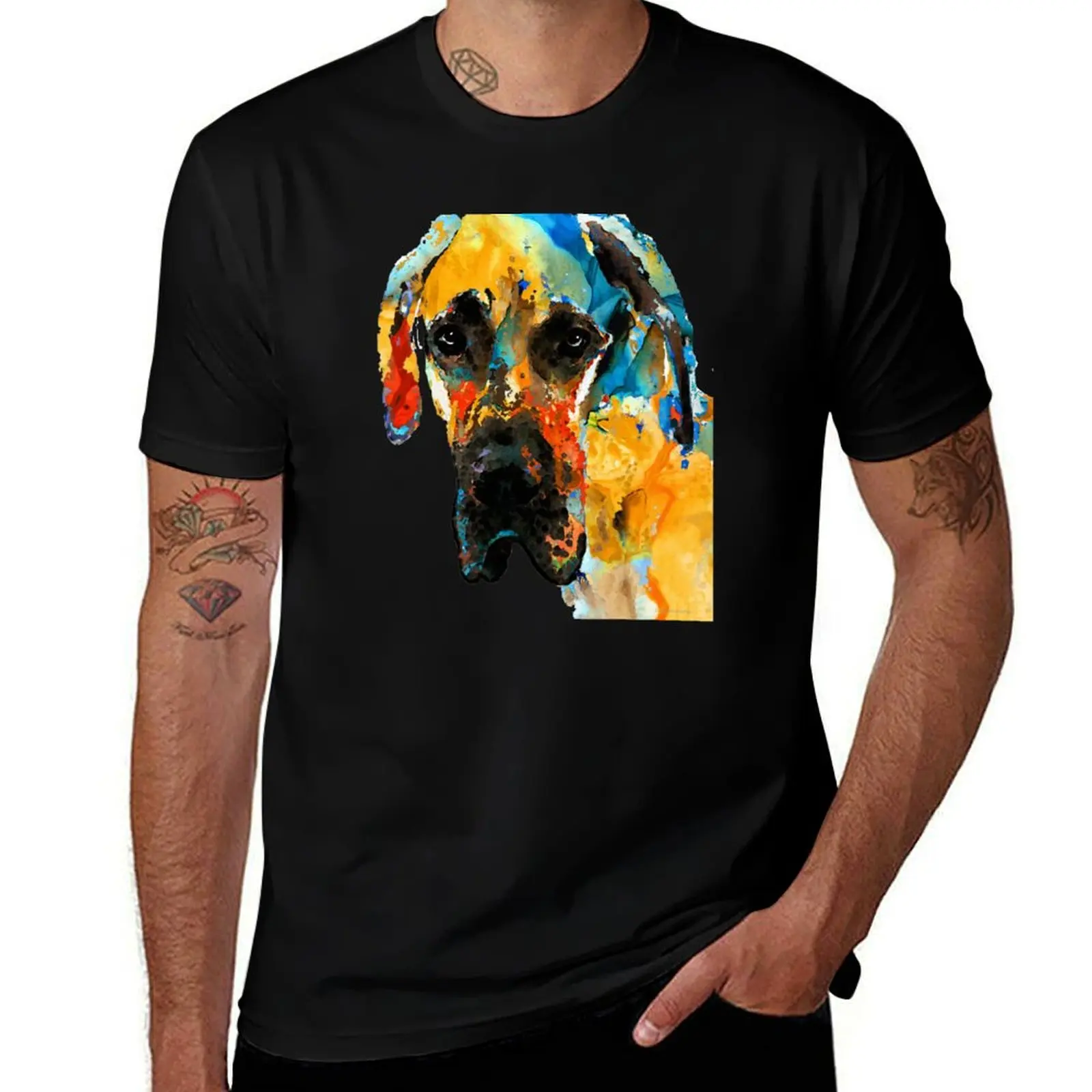 Sharon Art - футболка, хлопковая футболка Dane Colorful - t man Cummings Those Eyes Dog, отличная футболка 
Sharon Art - футболка, хлопковая футболка Dane Colorful - t man Cummings Those Eyes Dog, отличная футболка