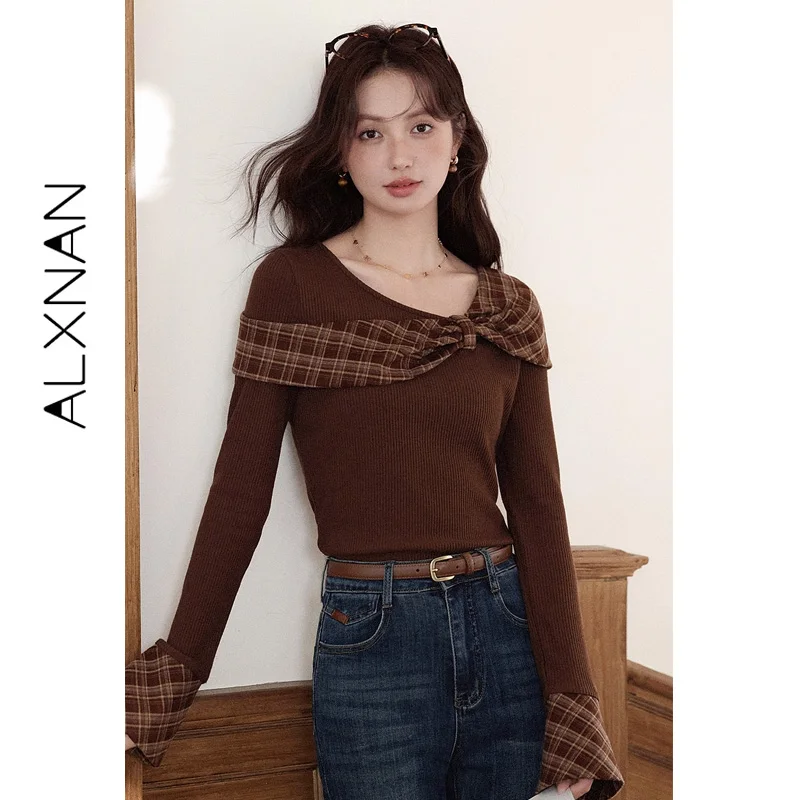 ALXNAN женская коричневая футболка на одно плечо с цветными блоками в клетку в стиле пэчворк, футболки с длинными рукавами, осенние повседневные облегающие топы, женские L58527
ALXNAN женская коричневая футболка на одно плечо с цветными блоками в клетку в стиле пэчворк, футболки с длинными рукавами, осенние повседневные облегающие топы, женские L58527