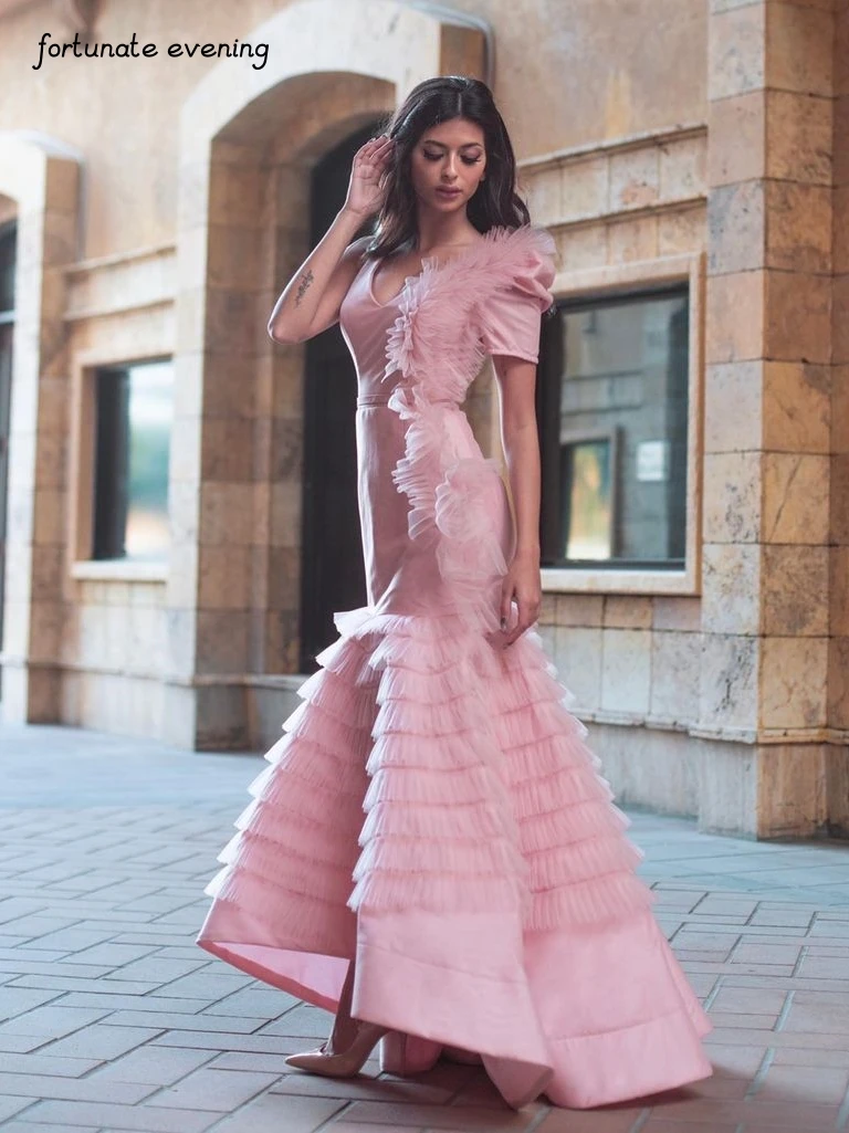 Fortunate Evening Elegant Vintage Mermaid Sweet Pink Ruffle Sexy V-Neck Formal Occasion Prom Dress Evening Party Gowns
Fortunate Evening Elegant Vintage Mermaid Sweet Pink Ruffle Sexy V-Neck Formal Occasion Prom Dress Evening Party Gowns