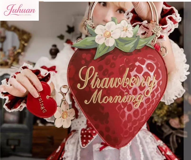 A Strawberry Lolita Sweet Cute Girl Diagonal Straddle Bag Party Comic Show Shopping Shoulder Handbag Red Printed Ladies Handbags
A Strawberry Lolita Sweet Cute Girl Diagonal Straddle Bag Party Comic Show Shopping Shoulder Handbag Red Printed Ladies Handbags