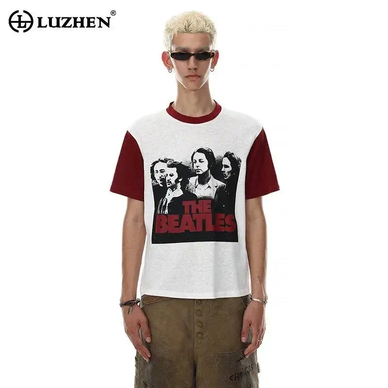 LUZHEN 2026 Summer Portrait Printed Color Contrast Short Sleeve T-shirts Men's Fashion Handsome Casual Male Tops Clothes JY7628
LUZHEN 2026 Summer Portrait Printed Color Contrast Short Sleeve T-shirts Men's Fashion Handsome Casual Male Tops Clothes JY7628