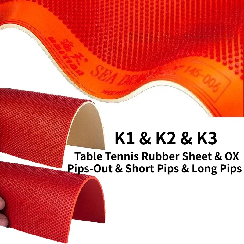 Hai Tian K1 K2 K3 Table Tennis Rubber Pips Out/Short Pips/Long Pips with High-Elastic Sponge Fast Attack&Control&All-Round Play
Hai Tian K1 K2 K3 Table Tennis Rubber Pips Out/Short Pips/Long Pips with High-Elastic Sponge Fast Attack&Control&All-Round Play