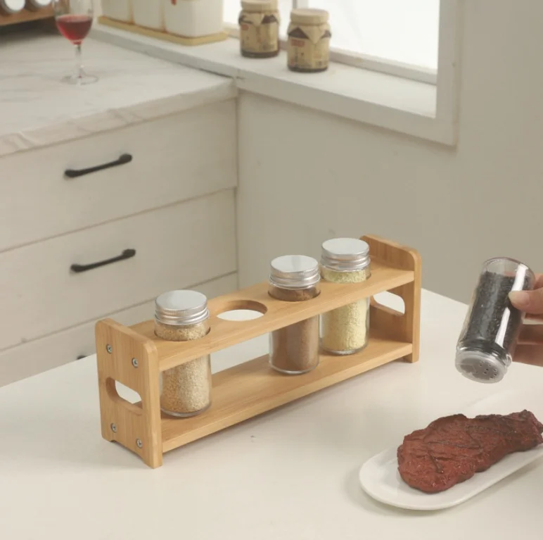 Bamboo Kitchen Storage Rack Seasoning Rack Red Wine Cup Placement Table Multifunctional Storage Compartment Shelf Kitchen Tool
Bamboo Kitchen Storage Rack Seasoning Rack Red Wine Cup Placement Table Multifunctional Storage Compartment Shelf Kitchen Tool