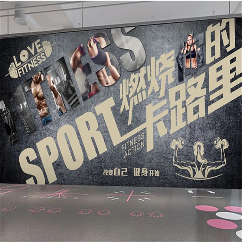 Custom Personality Fitness Sport Mural Wallpaper Background Wall Murals Gym Industrial Decor Wallpaper Background Wall Paper 3D
Custom Personality Fitness Sport Mural Wallpaper Background Wall Murals Gym Industrial Decor Wallpaper Background Wall Paper 3D
