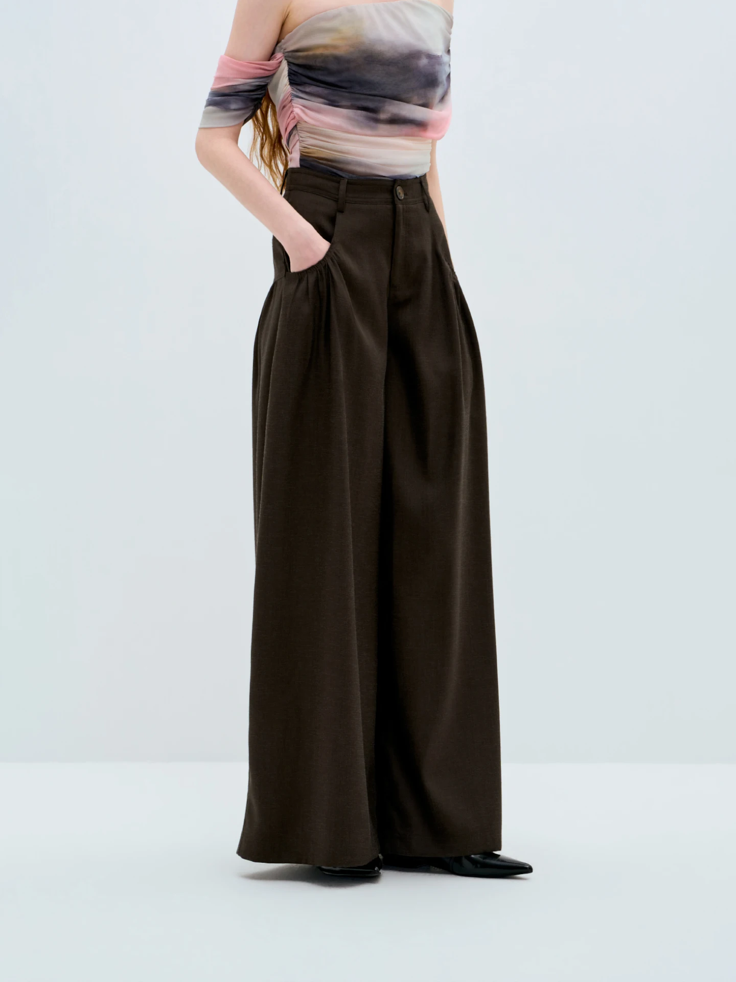 LIMONN Casual Wide Leg Pants Deep Brown Folded ket Loose Slimming Long Trousers Spring 2026 Commute Sle High Waist Button
LIMONN Casual Wide Leg Pants Deep Brown Folded ket Loose Slimming Long Trousers Spring 2026 Commute Sle High Waist Button