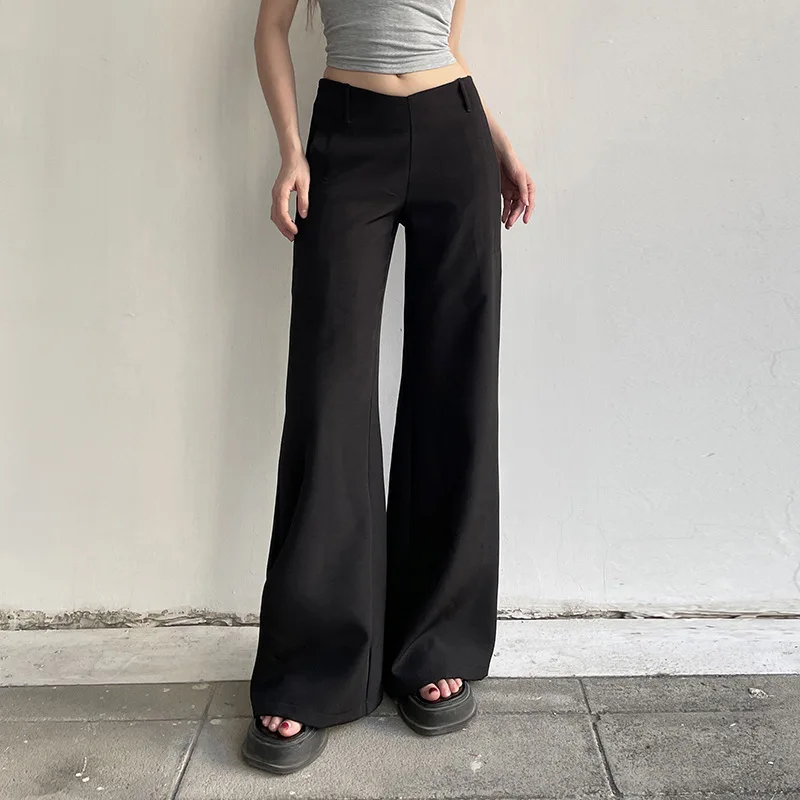 American street spice girl simple suit wide-leg pants V-shaped waist black loose slim Joker casual pants
American street spice girl simple suit wide-leg pants V-shaped waist black loose slim Joker casual pants
