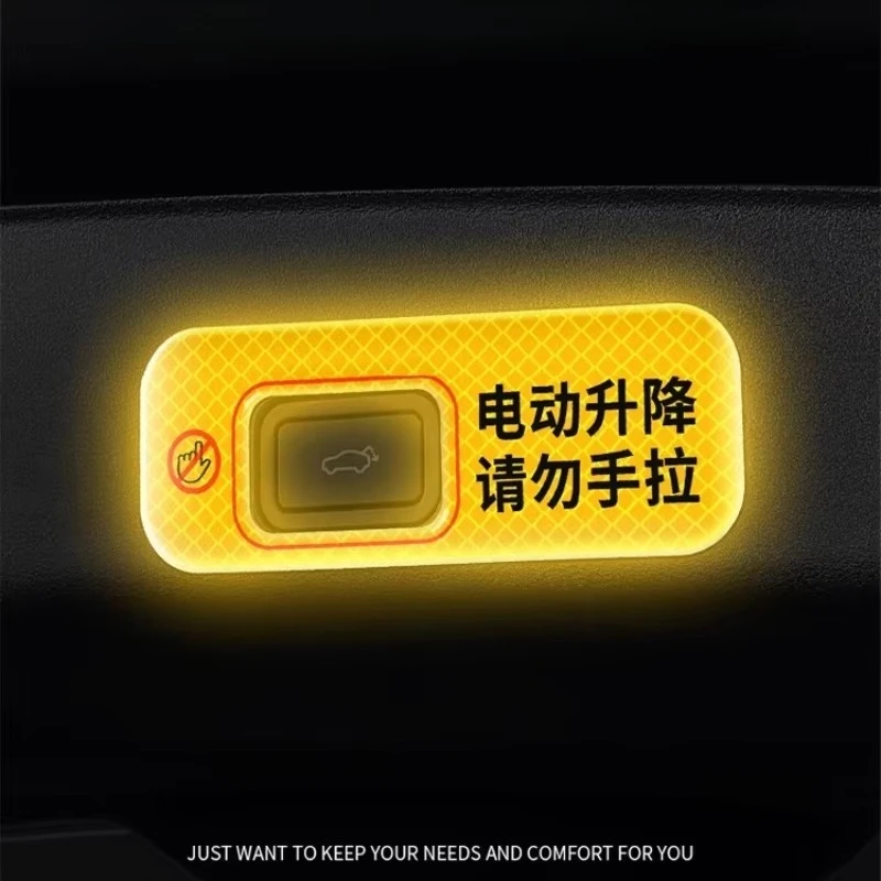 Warning Reflective Stickers for Geely Monjaro Xingyue L 2025 Electric Tailgate Trunk Switch Prompt Sticker Car Interior Moulding
Warning Reflective Stickers for Geely Monjaro Xingyue L 2025 Electric Tailgate Trunk Switch Prompt Sticker Car Interior Moulding