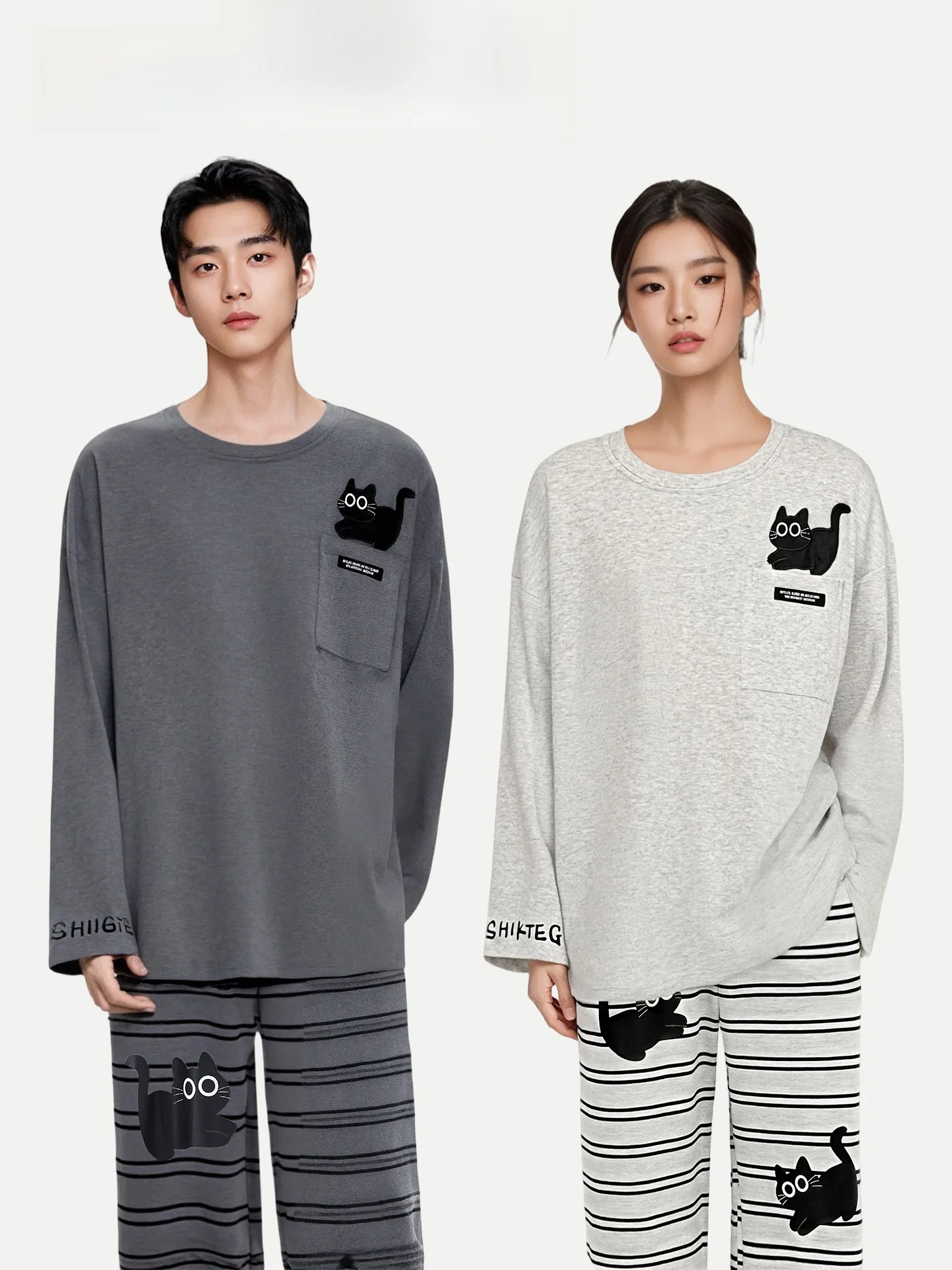 PinkBread Couple's Striped Long Sleeve Cotton Pajamas Comfortable Home Clothes Suitable for Outdoor Wear Spring Autumn
PinkBread Couple's Striped Long Sleeve Cotton Pajamas Comfortable Home Clothes Suitable for Outdoor Wear Spring Autumn
