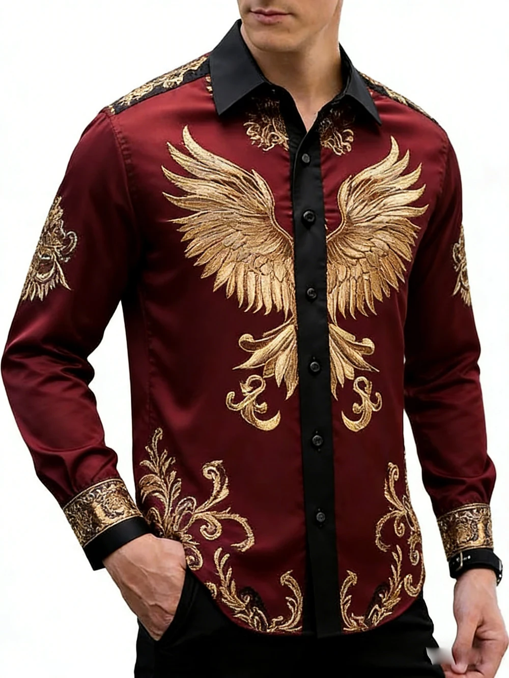 Men's Retro Long Sleeve Collar Shirt Natural High-Definition Printed Black Shirt Hawaiian Vacation Social Men's Clothing for You
Men's Retro Long Sleeve Collar Shirt Natural High-Definition Printed Black Shirt Hawaiian Vacation Social Men's Clothing for You