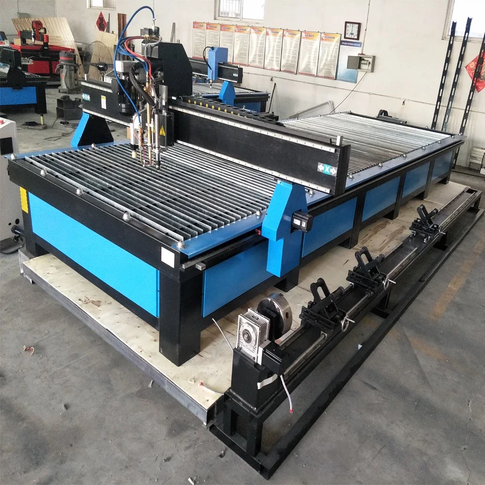 Own Factory Thick Metal Cutter 1325 1530 With Flame Head/4 Axis Table Cnc Plasma Cutting Machine With Chuck Rotary
Own Factory Thick Metal Cutter 1325 1530 With Flame Head/4 Axis Table Cnc Plasma Cutting Machine With Chuck Rotary