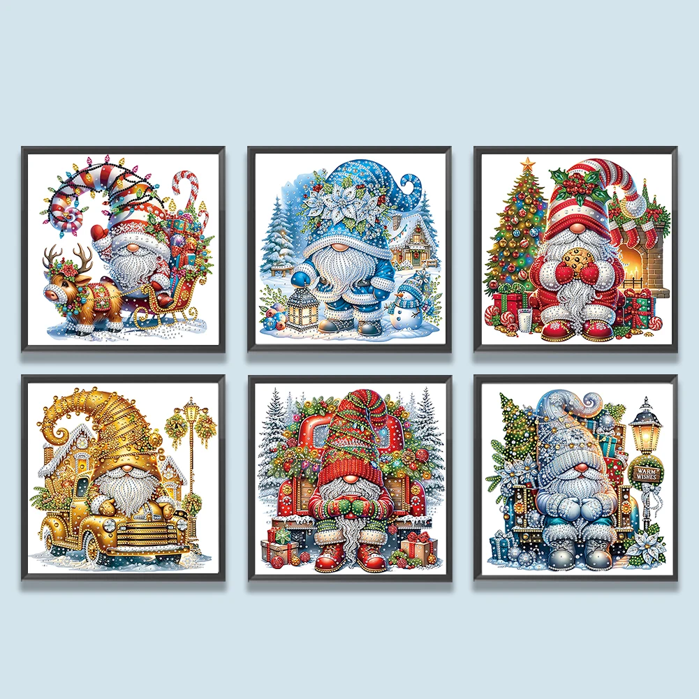6pcs Partial Drill Xmas Gnome Diamond Painting Kits Special Shape 30x30cm
6pcs Partial Drill Xmas Gnome Diamond Painting Kits Special Shape 30x30cm