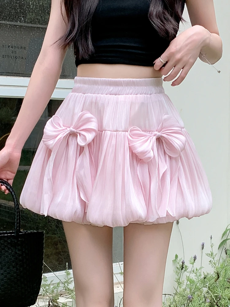 Flowing gauze flower bud short skirt for women in summer elastic high waist anti glare A-line fluffy pleated half body skirt
Flowing gauze flower bud short skirt for women in summer elastic high waist anti glare A-line fluffy pleated half body skirt