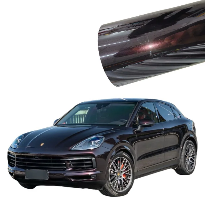 High-quality lustrous metallic tourmaline red vinyl cling film. Vinyl cling film is suitable for automotive packaging
High-quality lustrous metallic tourmaline red vinyl cling film. Vinyl cling film is suitable for automotive packaging