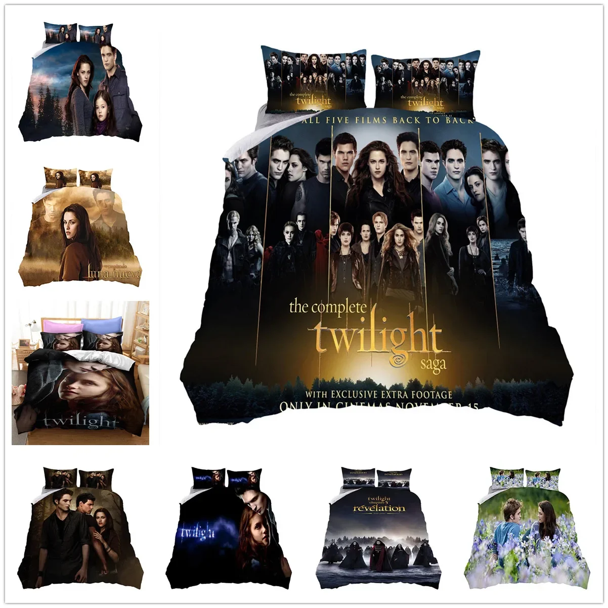 3D Printed Twilight Saga Bedding Set Duvet Cover Bedroom Comforter Covers Single Twin King Size Quilt Cover Home Textile 2/3PCS
3D Printed Twilight Saga Bedding Set Duvet Cover Bedroom Comforter Covers Single Twin King Size Quilt Cover Home Textile 2/3PCS