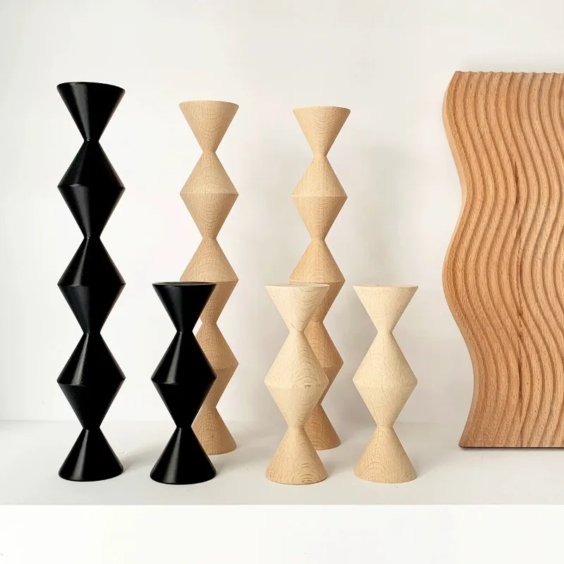 Creative Solid Wood Decorative Products Photography Props Home Decoration Candlestick Holder
Creative Solid Wood Decorative Products Photography Props Home Decoration Candlestick Holder