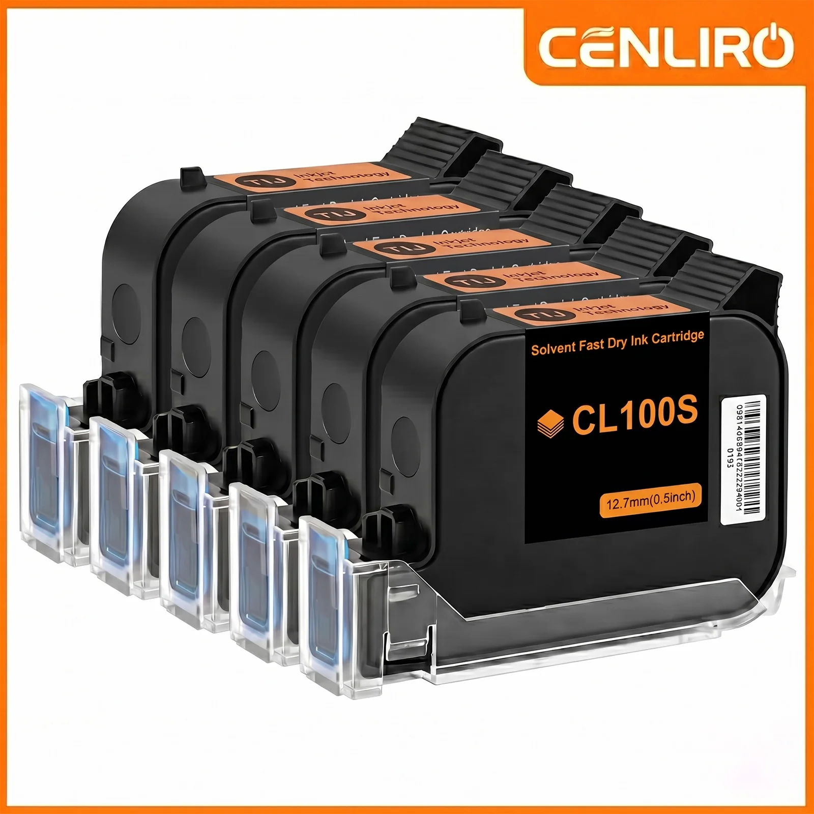Cenliro CL100S Premium HD 12.7mm Solvent Ink Cartridge Quick Dry High Adhesion Waterproof for Online Inkjet Printer 1/2/5pcs
Cenliro CL100S Premium HD 12.7mm Solvent Ink Cartridge Quick Dry High Adhesion Waterproof for Online Inkjet Printer 1/2/5pcs