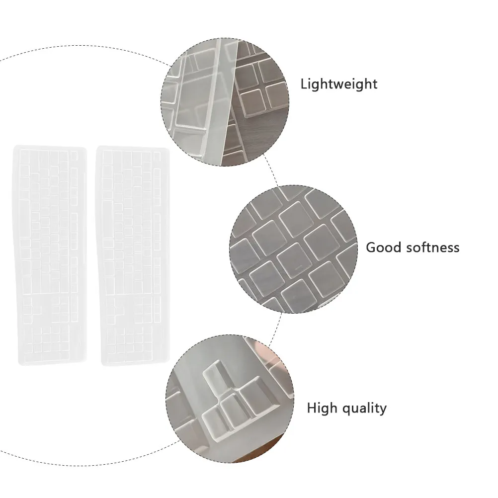 2Pcs Keyboard Cover Waterproof Film Silicone Protective Keyboard Accessory Compatible Mk270 Waterproof Film Silicone Cover