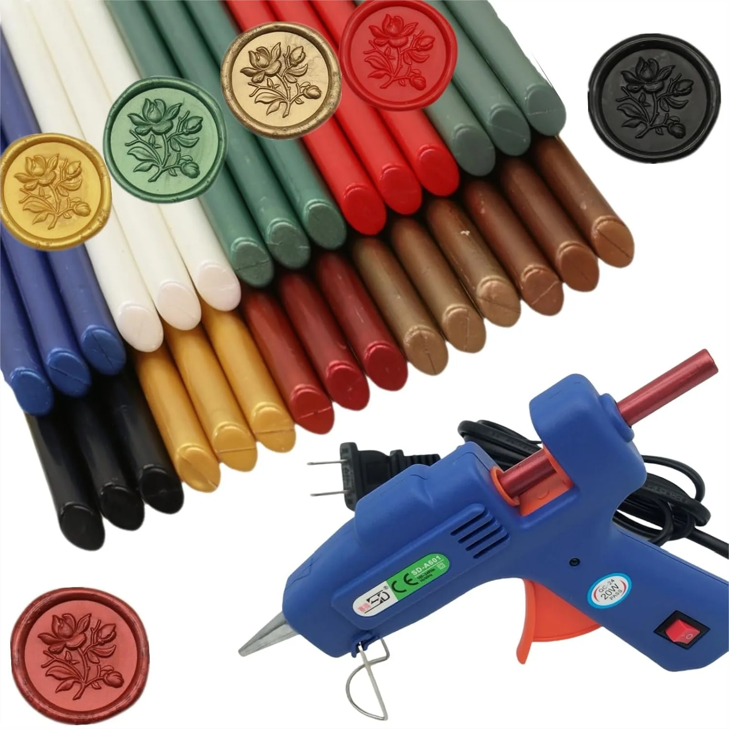 Wax Seal Gun Kit with 30Pcs Sealing Wax Sticks for Wedding Invitations Envelope Decor
Wax Seal Gun Kit with 30Pcs Sealing Wax Sticks for Wedding Invitations Envelope Decor