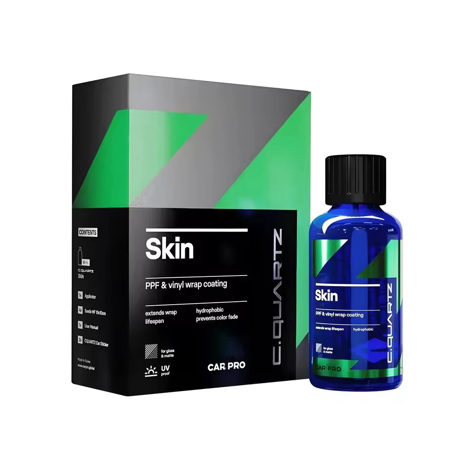 CAR PRO CQUARTZ Skin 50Ml PPF Vinyl Nano Coat UV Protection for Wrapped Vehicles with Vinyl Film UVA UVB Resistant
CAR PRO CQUARTZ Skin 50Ml PPF Vinyl Nano Coat UV Protection for Wrapped Vehicles with Vinyl Film UVA UVB Resistant