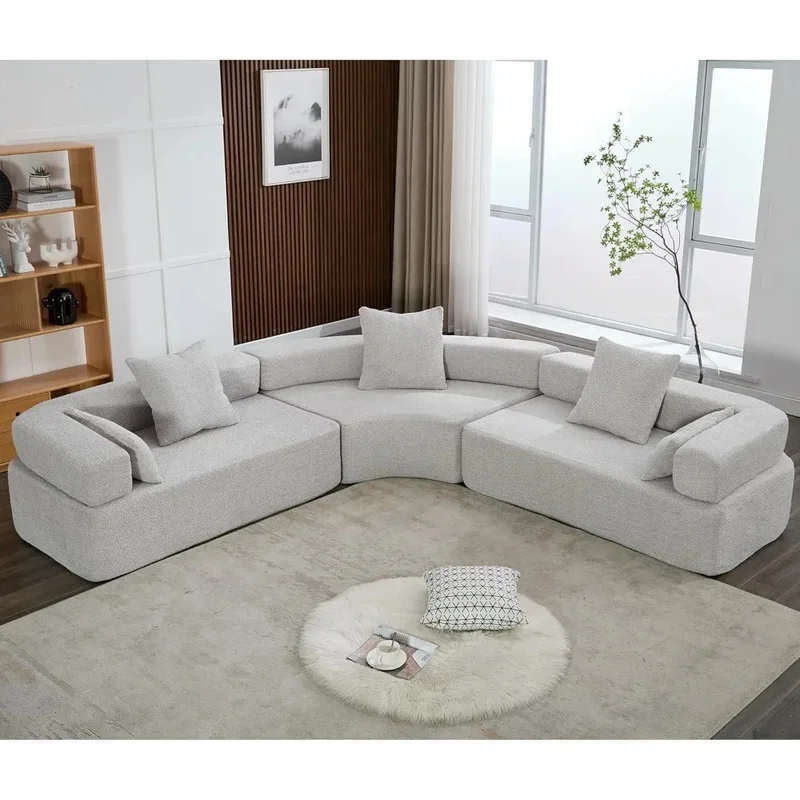 Curved Oversized 4-Seater Modular Sofa, Upholstered Semicircular Couch for Modern Apartments
Curved Oversized 4-Seater Modular Sofa, Upholstered Semicircular Couch for Modern Apartments