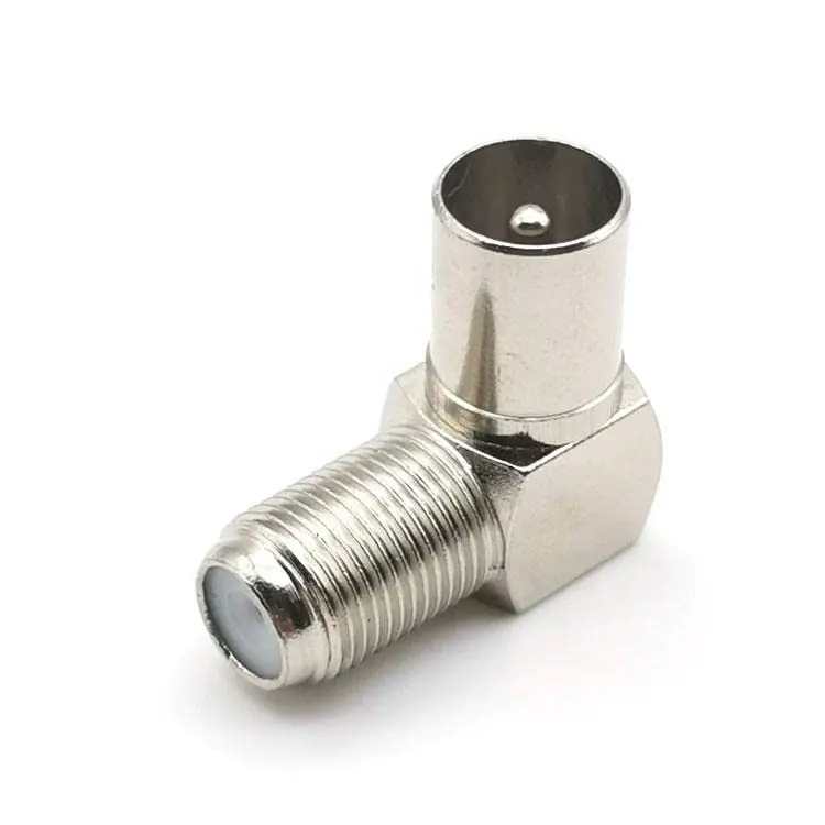 F Female Jack to IEC PAL TV Male Jack Right Angle Adapter
F Female Jack to IEC PAL TV Male Jack Right Angle Adapter