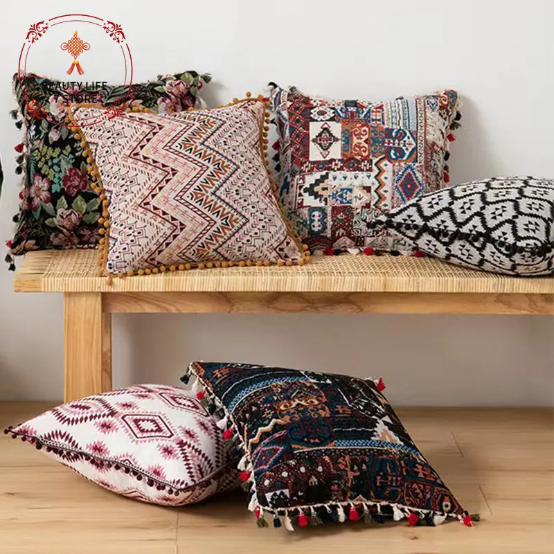 Linen Tassel Woven Pillowcase Moroccan Retro Ethnic Style Cushion Cover For Home Decoration Living Room Sofa Pillowslip 45*45cm
Linen Tassel Woven Pillowcase Moroccan Retro Ethnic Style Cushion Cover For Home Decoration Living Room Sofa Pillowslip 45*45cm