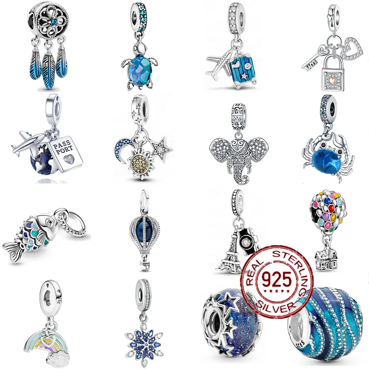 925 Silver Blue Series Summer Sea Holiday Family Charms For Pandora 925 Original Bracelet Charm Bead for Women Jewelry
925 Silver Blue Series Summer Sea Holiday Family Charms For Pandora 925 Original Bracelet Charm Bead for Women Jewelry
