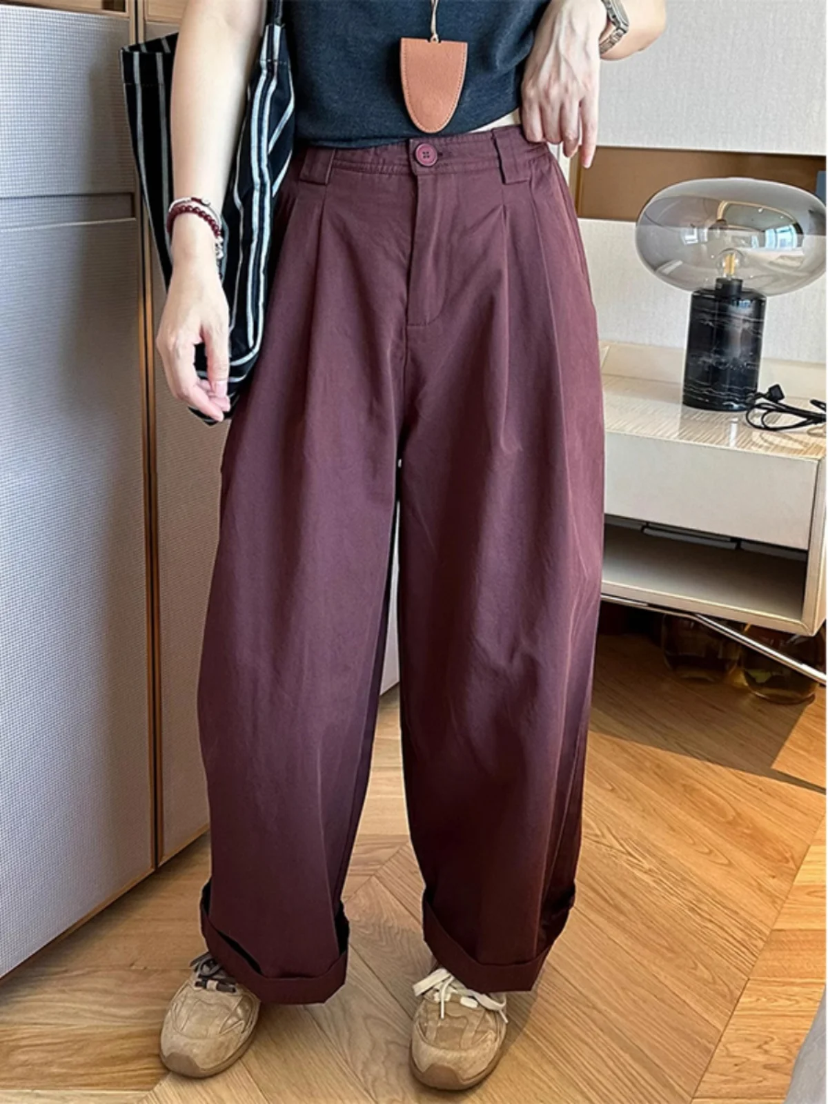 Large Size 300 Pounds Retro Cuffed Suit Wide Leg Pants Men Women Casual Nine Point Pants Trendy Spring Autumn Leisure Pants
Large Size 300 Pounds Retro Cuffed Suit Wide Leg Pants Men Women Casual Nine Point Pants Trendy Spring Autumn Leisure Pants