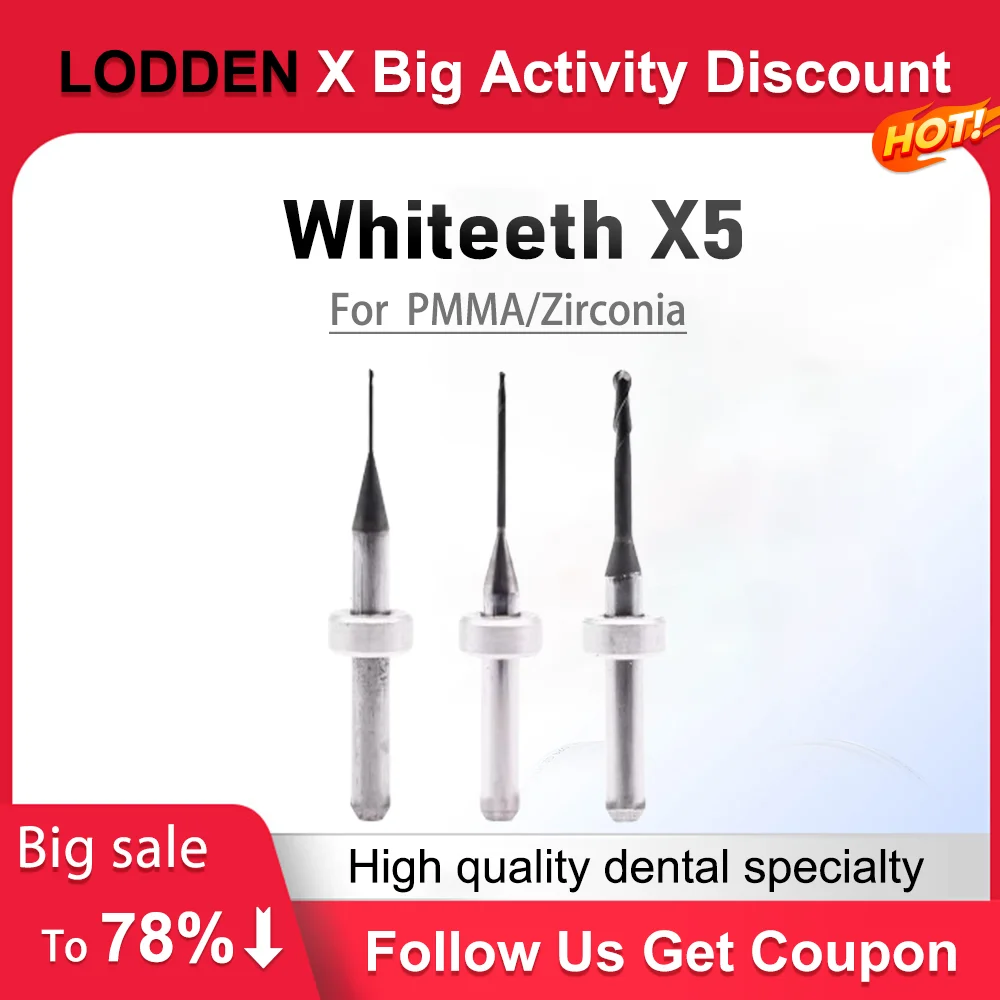 Whiteeth X5 Dental Burs Milling For Dental Lab Grinding Zirconia PMMA Diamond DC Coating D4 CAD CAM Milling Drills
Whiteeth X5 Dental Burs Milling For Dental Lab Grinding Zirconia PMMA Diamond DC Coating D4 CAD CAM Milling Drills