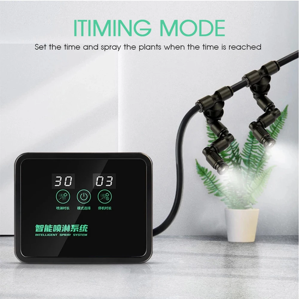 Intelligent Spray System Automatic Mist Timer Watering Irrigation Kit Home Garden Greenhouses Rainforest Sprinkler Control
Intelligent Spray System Automatic Mist Timer Watering Irrigation Kit Home Garden Greenhouses Rainforest Sprinkler Control