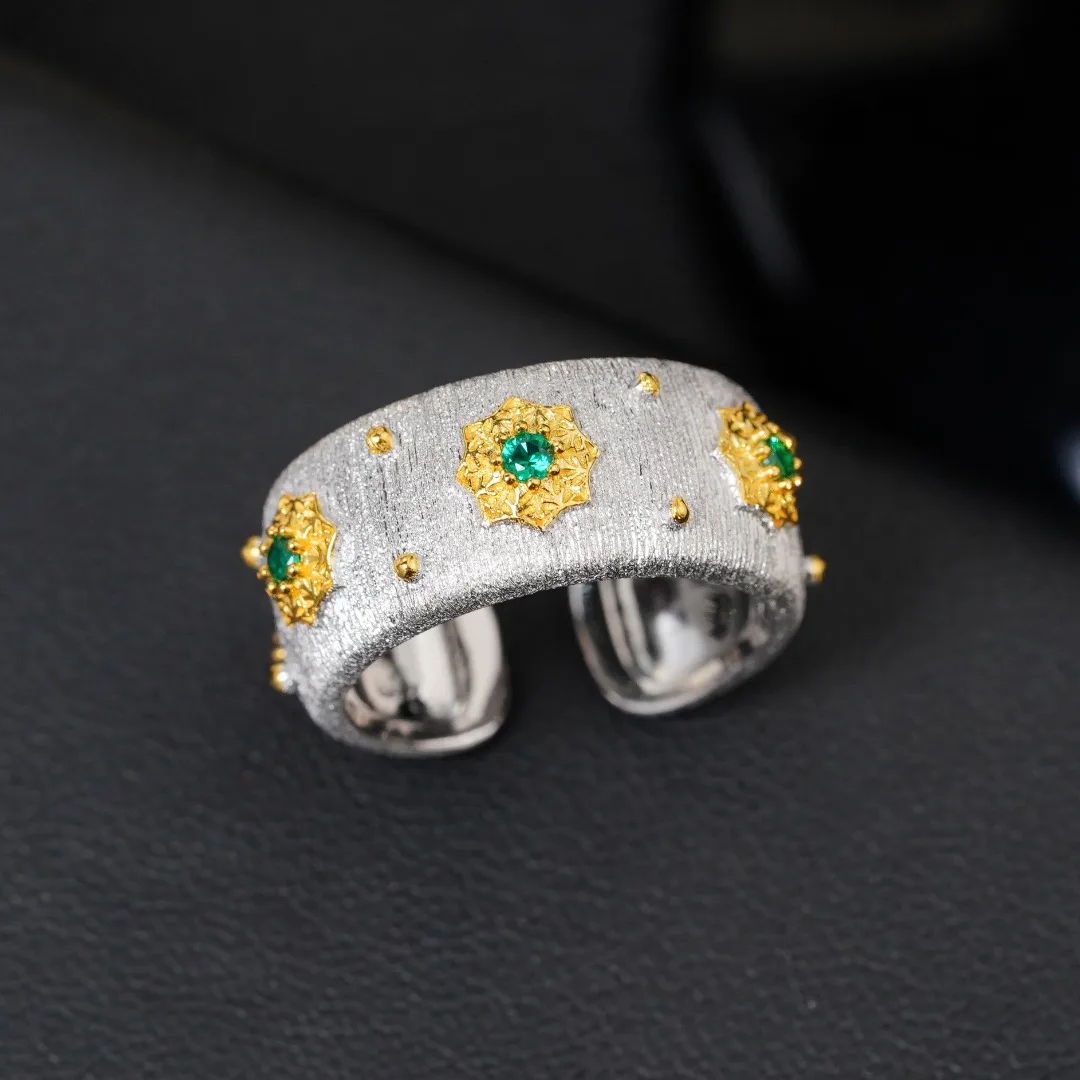Solid 925 Sterling Silver Plated with Thick 18K Gold Zircons Rings for Unisex or Man or Female's Classic Cocktail Rings
Solid 925 Sterling Silver Plated with Thick 18K Gold Zircons Rings for Unisex or Man or Female's Classic Cocktail Rings