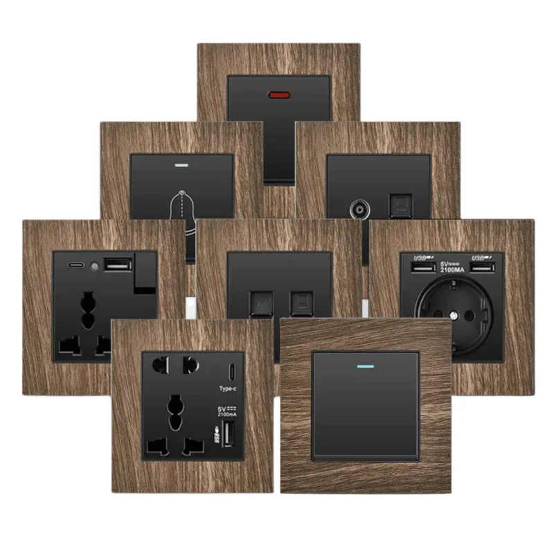 Retro Wood Grain Uk13A Wall Button Light Switch,Universal 18W Fast Charging USB C Wall Socket,Antique 220V Electrical Switch
Retro Wood Grain Uk13A Wall Button Light Switch,Universal 18W Fast Charging USB C Wall Socket,Antique 220V Electrical Switch