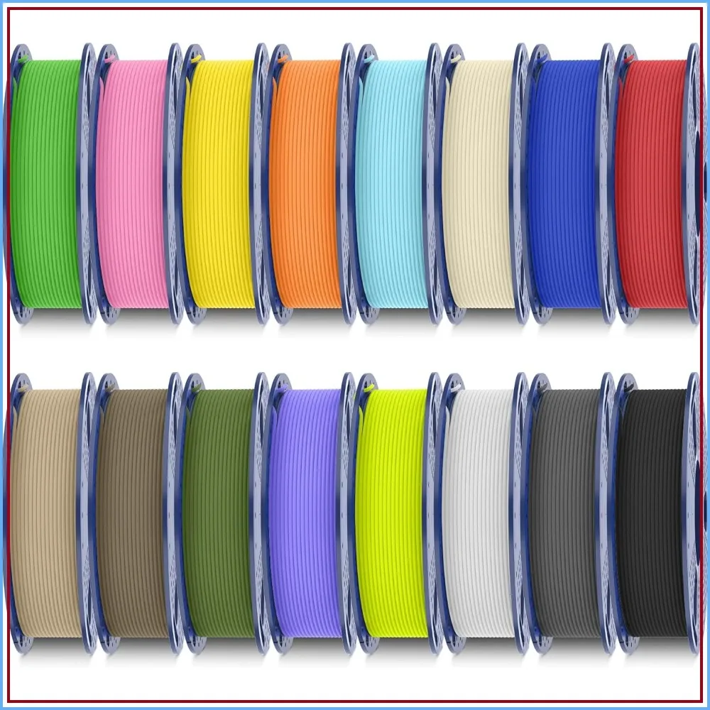16 Color PLA Matte Filament Bundle, 250g Each, 1.75mm, Mini Spools, Smooth Matte Finish, for 3D Printers
16 Color PLA Matte Filament Bundle, 250g Each, 1.75mm, Mini Spools, Smooth Matte Finish, for 3D Printers