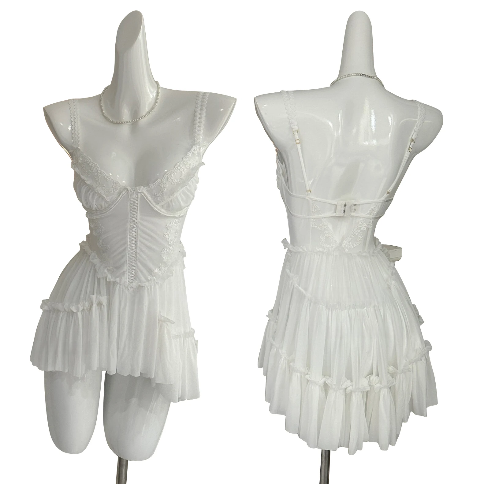 2026 Lace Pure Desire Style Wire-In Strap Dress Sweet Sleepwear Gown Feminine Underwire Bralette Nightgown
2026 Lace Pure Desire Style Wire-In Strap Dress Sweet Sleepwear Gown Feminine Underwire Bralette Nightgown