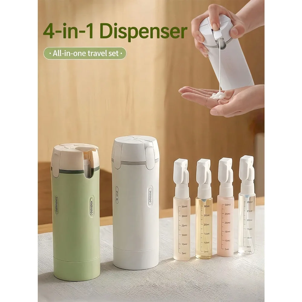 4-In-1 Travel Refillable Bottles, Portable Shampoo, Conditioner, Cosmetics Containers, Leak-Proof Travel Toiletry Bottles Set
4-In-1 Travel Refillable Bottles, Portable Shampoo, Conditioner, Cosmetics Containers, Leak-Proof Travel Toiletry Bottles Set
