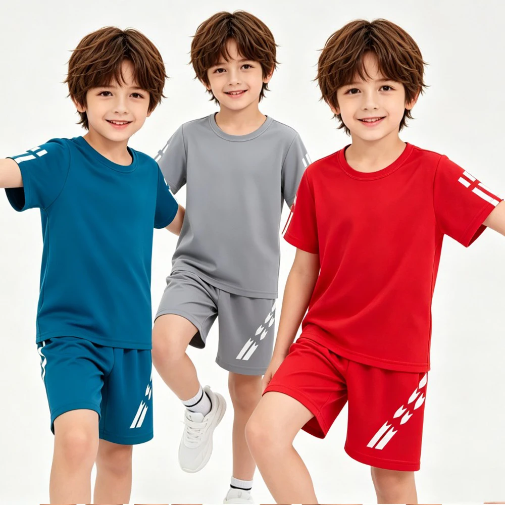 Mesh Quick Drying Sports Suit for Boys Tracksuits Sets 2026 Summer Kids Sportswear Jersey Teenager 3 4 5 6 7 8 9 10 11 12 Years
Mesh Quick Drying Sports Suit for Boys Tracksuits Sets 2026 Summer Kids Sportswear Jersey Teenager 3 4 5 6 7 8 9 10 11 12 Years