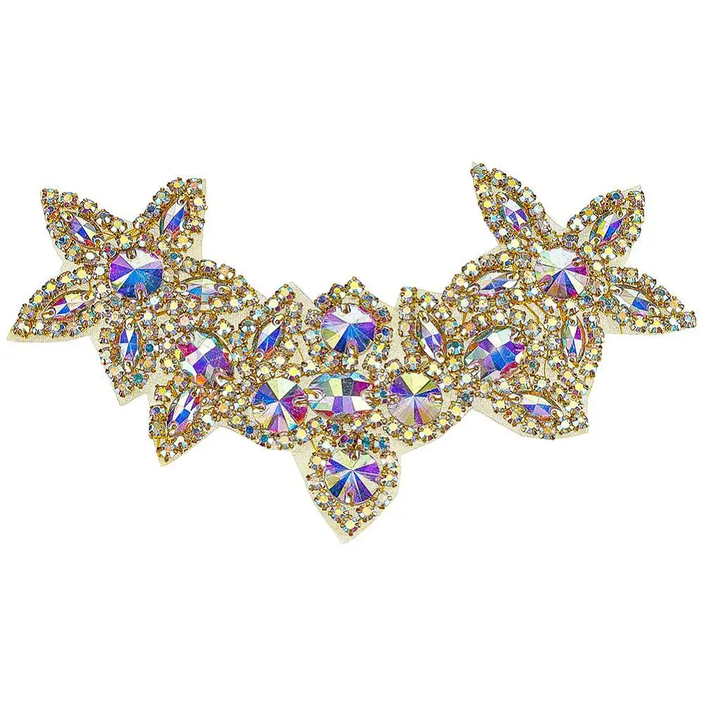 Rhinestone Thread Iron on/Sew On Patches with Gum Cloth Appliques Flower Yellow 105x180x6mm
Rhinestone Thread Iron on/Sew On Patches with Gum Cloth Appliques Flower Yellow 105x180x6mm