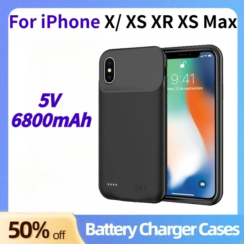 5V 6800mAh for IPhone X Battery Charger Case for IPhone XS/XR/XS Max Wireless Charging Power Bank Magnetic Charging Cover
5V 6800mAh for IPhone X Battery Charger Case for IPhone XS/XR/XS Max Wireless Charging Power Bank Magnetic Charging Cover