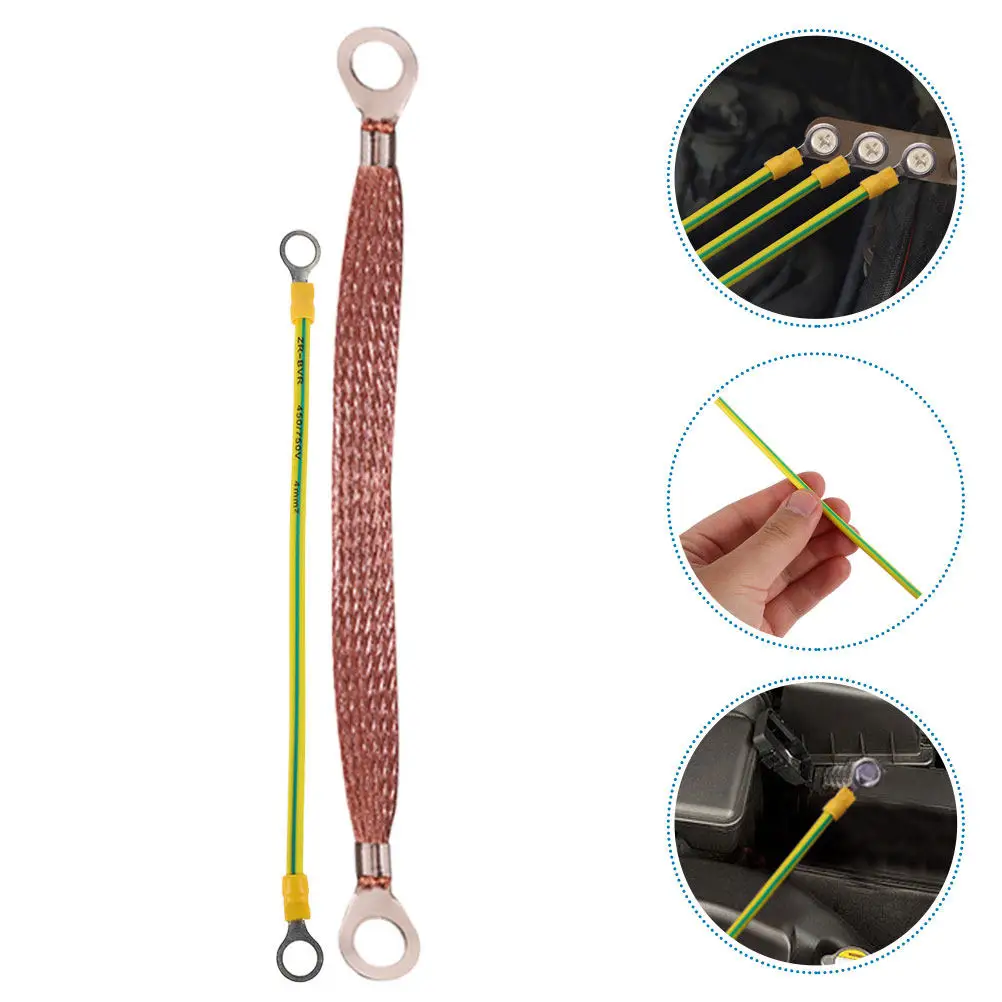 20Pcs Automotive Ground Straps Copper Heavy Duty Engine Ground Wire Terminal Plugs Universal Car Battery Connection Cable
20Pcs Automotive Ground Straps Copper Heavy Duty Engine Ground Wire Terminal Plugs Universal Car Battery Connection Cable