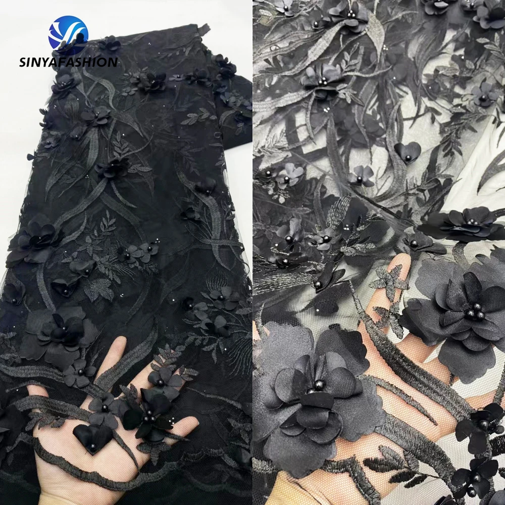 Sinya Black White Red Green African 3D Lace Fabric 2024 High Quality Lace With Pearls 3D Applique French Mesh Tulle Beads Fabric
Sinya Black White Red Green African 3D Lace Fabric 2024 High Quality Lace With Pearls 3D Applique French Mesh Tulle Beads Fabric