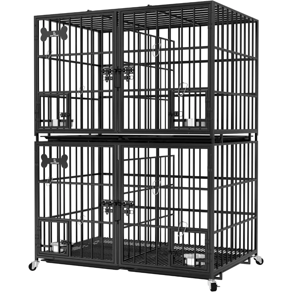 42 inch stackable metal dog box, open entrance, escape cage, indoor dog house with wheels, floor grille, tray, divider
42 inch stackable metal dog box, open entrance, escape cage, indoor dog house with wheels, floor grille, tray, divider