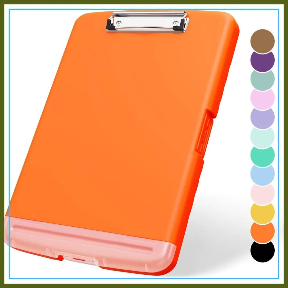 Plastic Clipboard with Storage Box, Side Opening, Pen Holder, Heavy Duty, 8.5x11, Orange
Plastic Clipboard with Storage Box, Side Opening, Pen Holder, Heavy Duty, 8.5x11, Orange