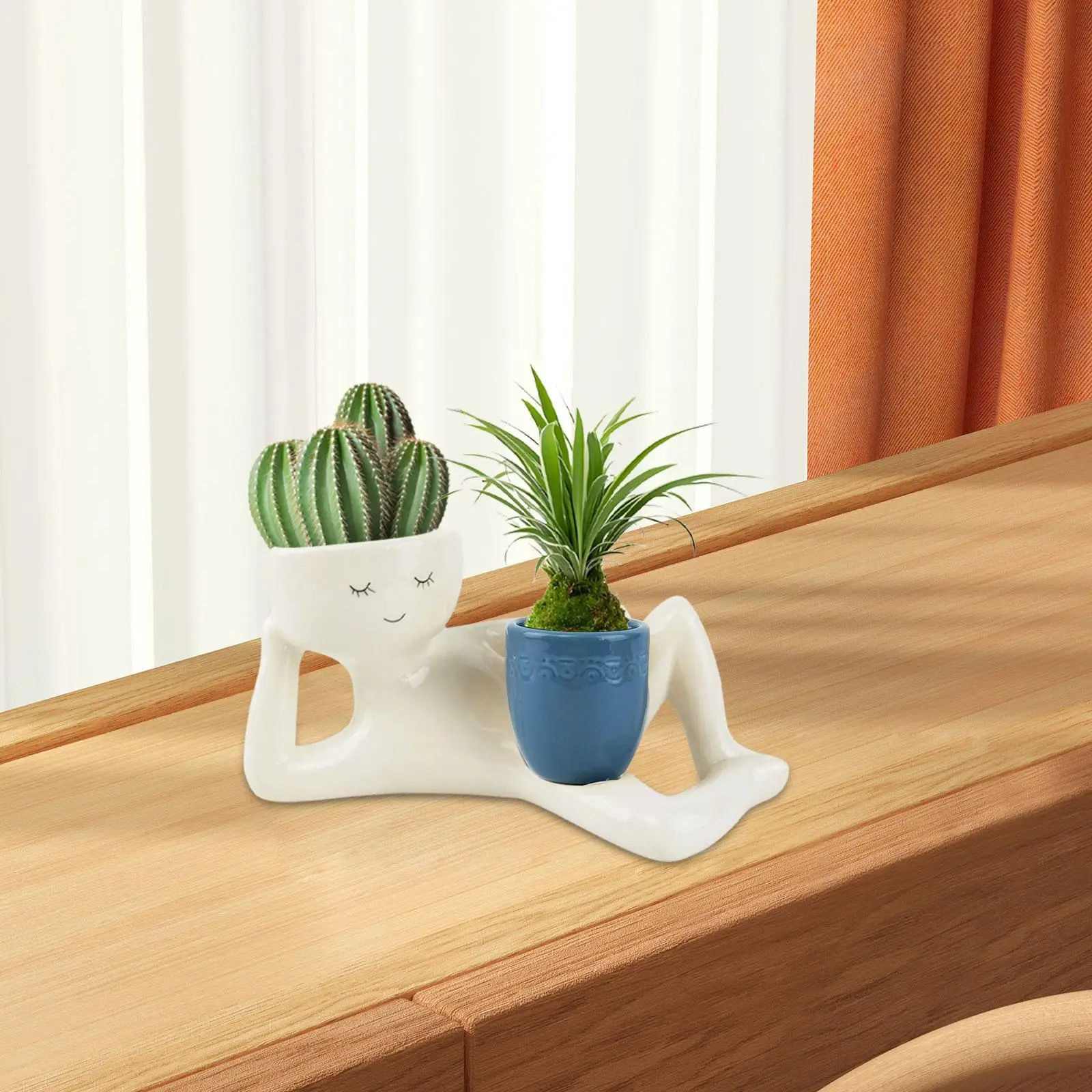 Side Lying Figure Planter Double Flower Pot Tabletop Ornament with Drainage Hole for Courtyard Home Office Garden Decoration
Side Lying Figure Planter Double Flower Pot Tabletop Ornament with Drainage Hole for Courtyard Home Office Garden Decoration