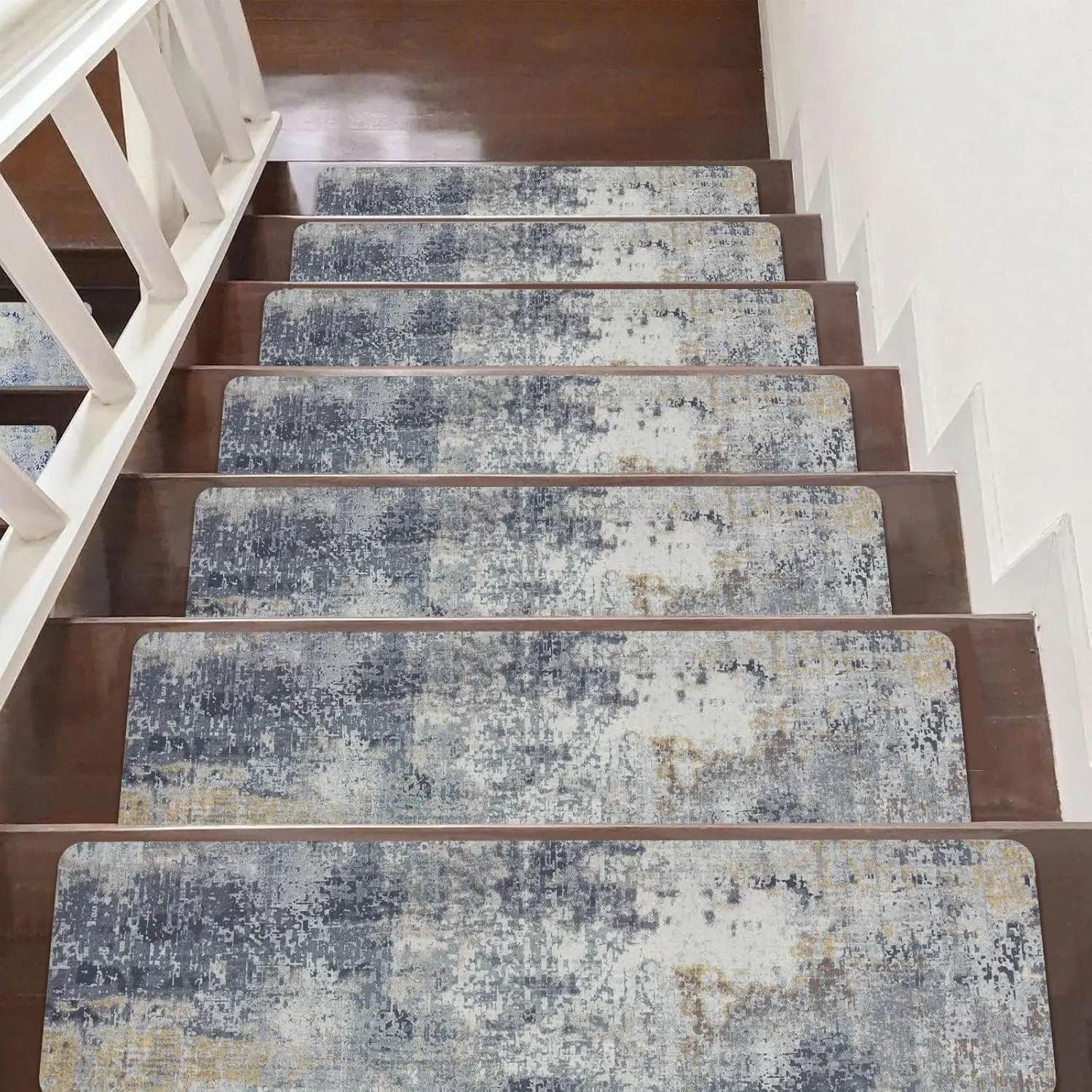 Non Slip Stair Treads for Wooden Steps, 15PCS 8"x30" Grey Rubber Backing Stair Runner Mats, Washable Reusable Carpet for Indoor Safety
Non Slip Stair Treads for Wooden Steps, 15PCS 8"x30" Grey Rubber Backing Stair Runner Mats, Washable Reusable Carpet for Indoor Safety
