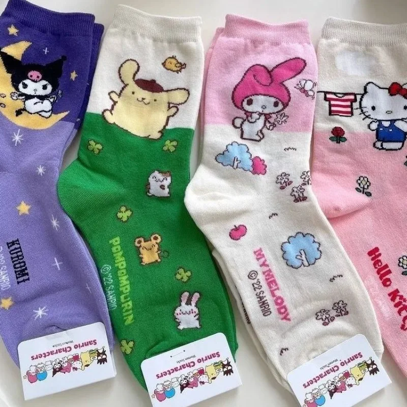 Sanrio Socks Anime Kawaii Hello Kitty Kuromi Autumn and Winter Sweet In The Tube Cartoon Socks Cute Girls Cotton Home Warm Sock
Sanrio Socks Anime Kawaii Hello Kitty Kuromi Autumn and Winter Sweet In The Tube Cartoon Socks Cute Girls Cotton Home Warm Sock