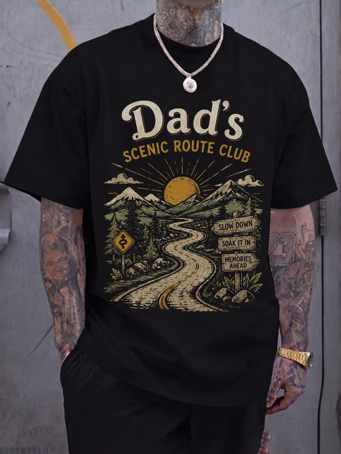 Men Graphic Tee Short Sleeve Classic Fit Vintage Retro Print Dad Scenic Route Mountain Road Illustration Outdoor Travel Camping
Men Graphic Tee Short Sleeve Classic Fit Vintage Retro Print Dad Scenic Route Mountain Road Illustration Outdoor Travel Camping