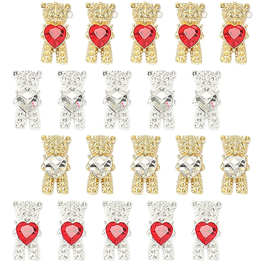 20 шт., стразы для маникюра с медведем, 3D блестящий дизайн с медведем, подвески для ногтей, сделай сам, принадлежности для маникюра, украшение для маникюра
20 шт., стразы для маникюра с медведем, 3D блестящий дизайн с медведем, подвески для ногтей, сделай сам, принадлежности для маникюра, украшение для маникюра