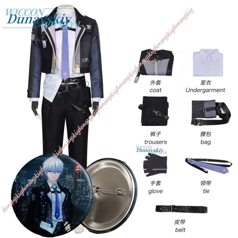 Esper Zero Neverness to Everness Cosplay Costume Male Anime Game Role Play Uniform Round Pin Badge Suit Halloween Party
Esper Zero Neverness to Everness Cosplay Costume Male Anime Game Role Play Uniform Round Pin Badge Suit Halloween Party